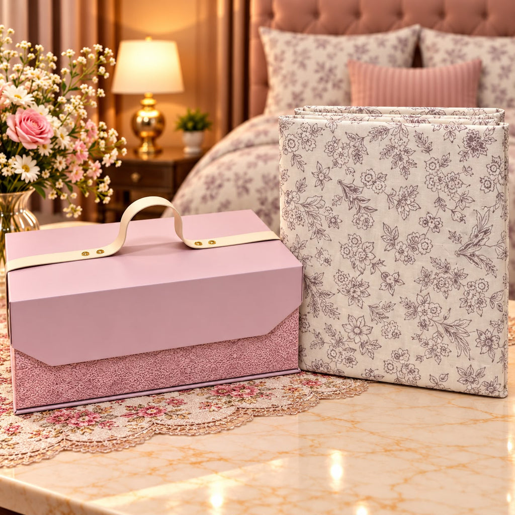 Luxury Floral 4-Piece Duvet Cover Gift Set – Premium King Size Bedding Collection