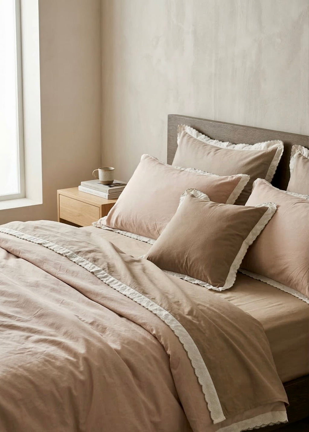 Luxury 6 Pcs Plain AC Comforter SET