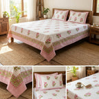 Cotton Double Bedsheet Set – 108 x 108 Inches