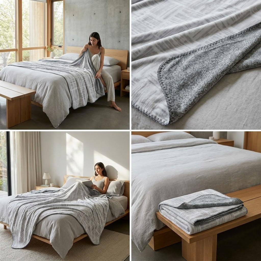 🦋 Japanese Blanket | King Size | Ultra Soft & Cozy Product Code :- 55B199RKEH