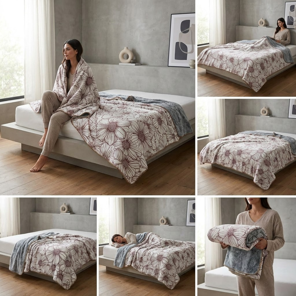 🦋 Japanese Blanket | King Size | Ultra Soft & Cozy Product Code :- 55B199RKEH