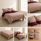 Gingham 6 PCS Luxury King Size Bedding Set |Product Code :- 55B325RKEH