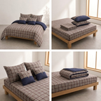 Gingham 6 PCS Luxury King Size Bedding Set |Product Code :- 55B325RKEH