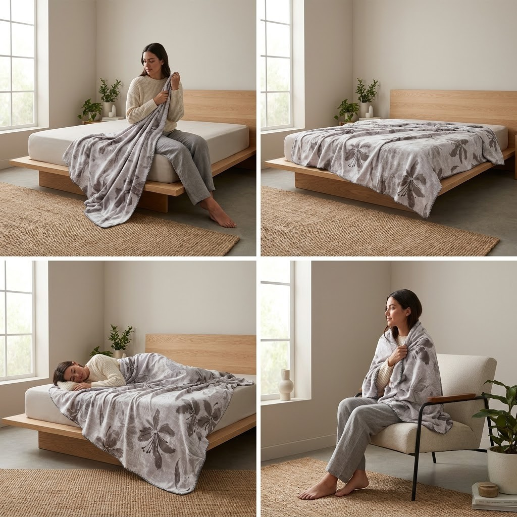 🦋 Japanese Blanket | King Size | Ultra Soft & Cozy Product Code :- 55B199RKEH