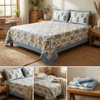 Cotton Double Bedsheet Set – 108 x 108 Inches