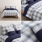Gingham 6 PCS Luxury King Size Bedding Set |Product Code :- 55B325RKEH