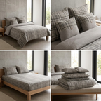 Gingham 6 PCS Luxury King Size Bedding Set |Product Code :- 55B325RKEH