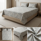 🌿 Soft Rib Cotton Bedsheet | King Size 108 x 108 | Product Code :- 55B99RKEH