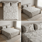 🌿 Soft Rib Cotton Bedsheet | King Size 108 x 108 | Product Code :- 55B99RKEH