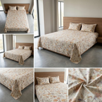🌿 Soft Rib Cotton Bedsheet | King Size 108 x 108 | Product Code :- 55B99RKEH