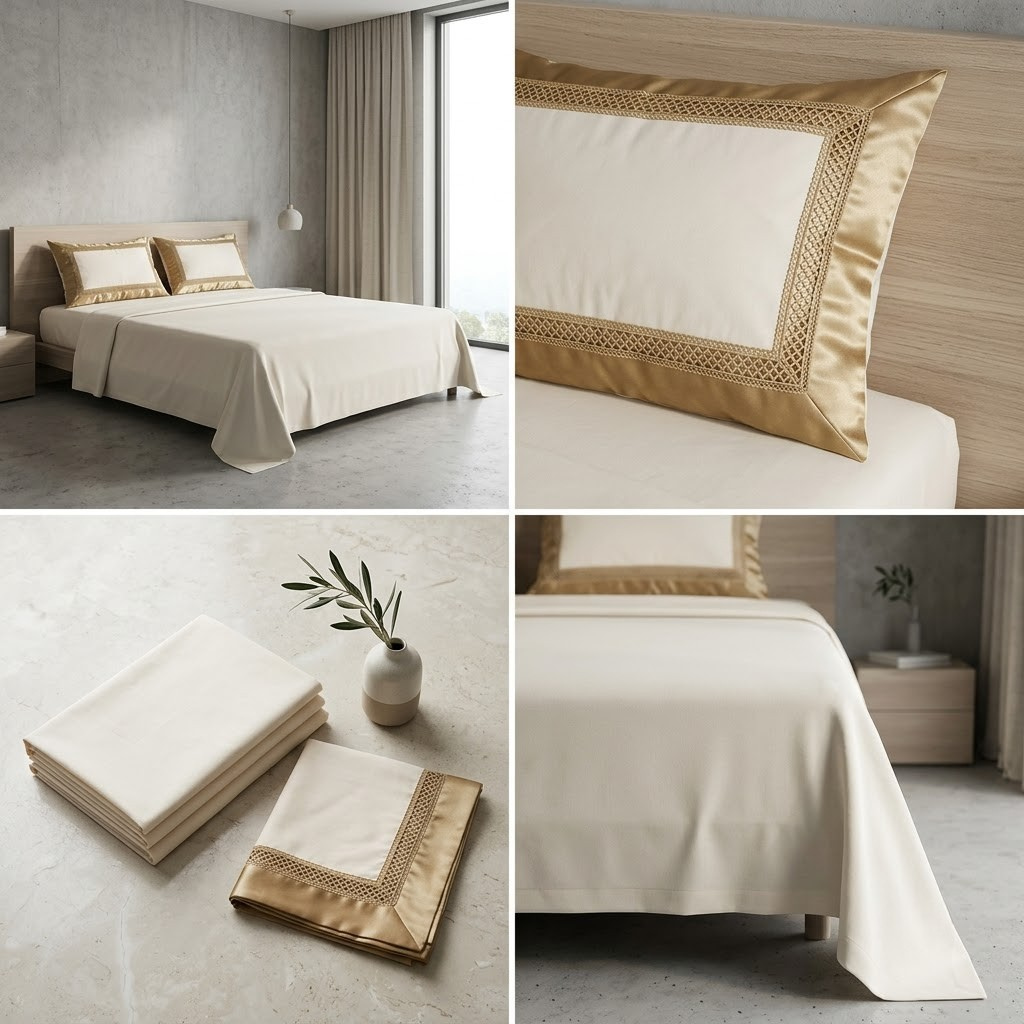 Bamboo Fabric 450 TC King Size Bedsheet with 2 Designer Border Pillow Covers Pure Cotton | Product Code :- 55B135RKEH