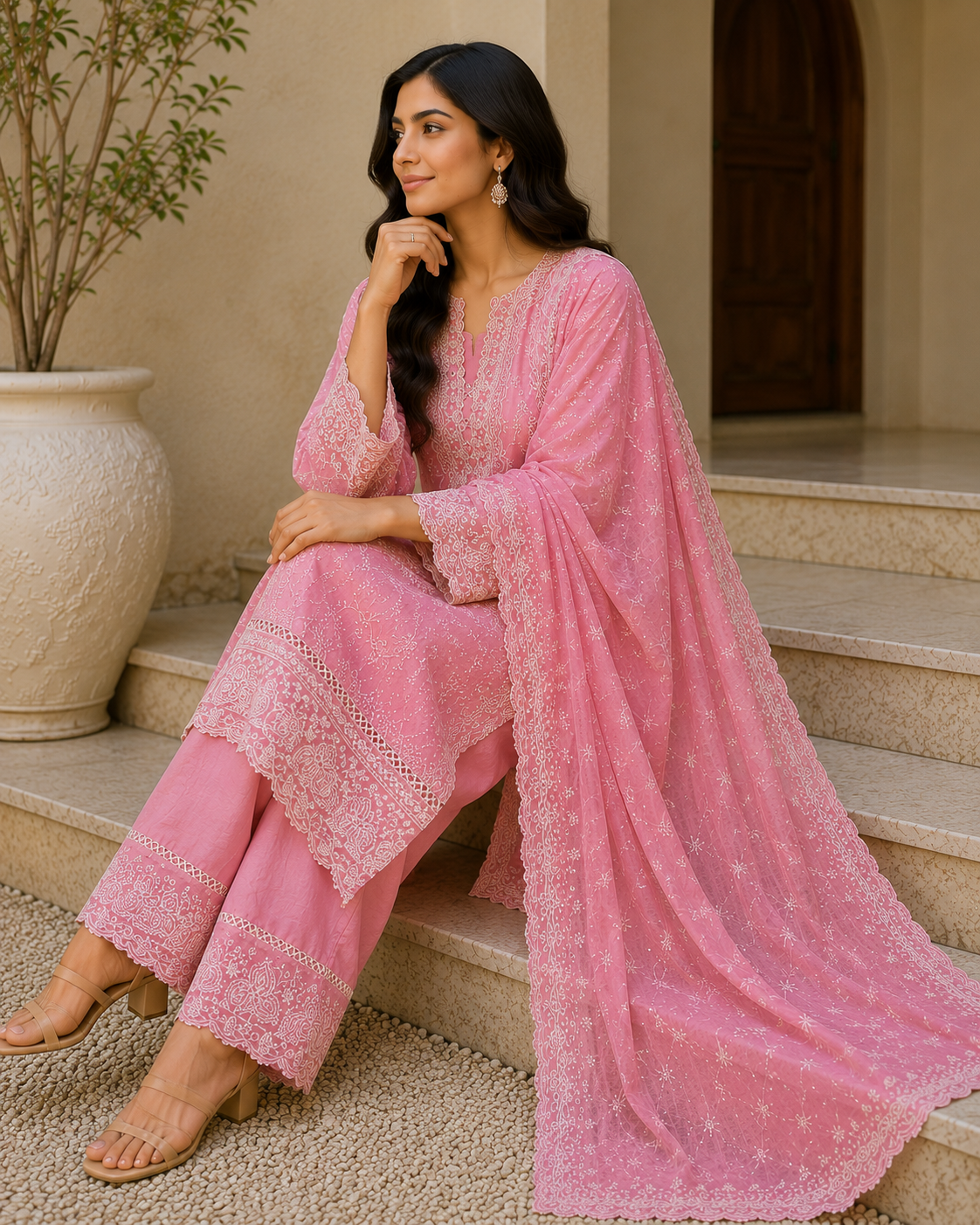 Ruhani 3-Piece Stitched Suit 🌷