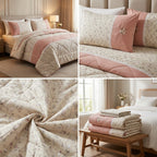 Royal Elegance 4-Piece English Lace Comforter Set – King Size Luxury Bedding