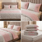 Royal Elegance 4-Piece English Lace Comforter Set – King Size Luxury Bedding