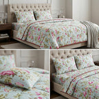 Vintage Floral dohar  Set with Bedsheet & Pillow Covers