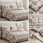 Vintage Floral dohar  Set with Bedsheet & Pillow Covers