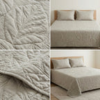 Embossed Quilted Bedcover Set – 3 Piece (King Size 100 × 108 Inches)