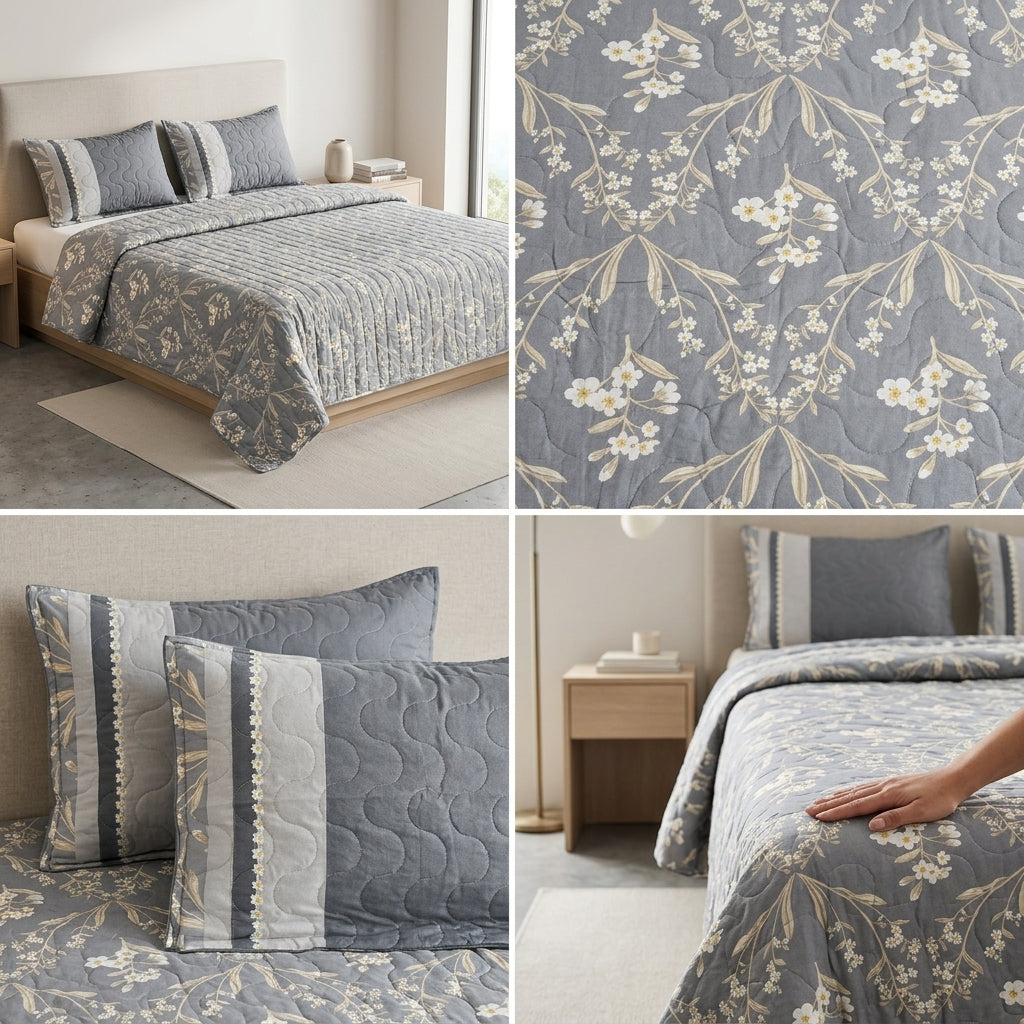 Quilted Bedcover 3 Piece Set