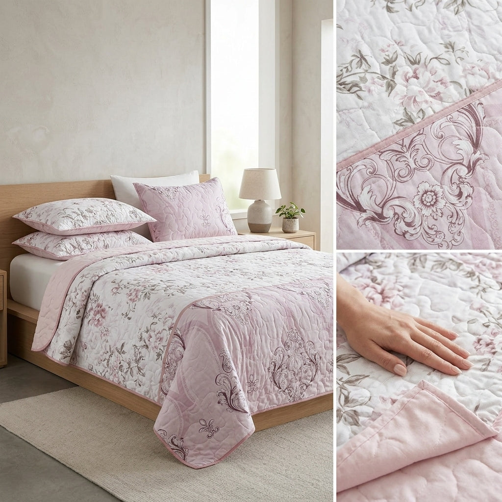 Quilted Bedcover 3 Piece Set