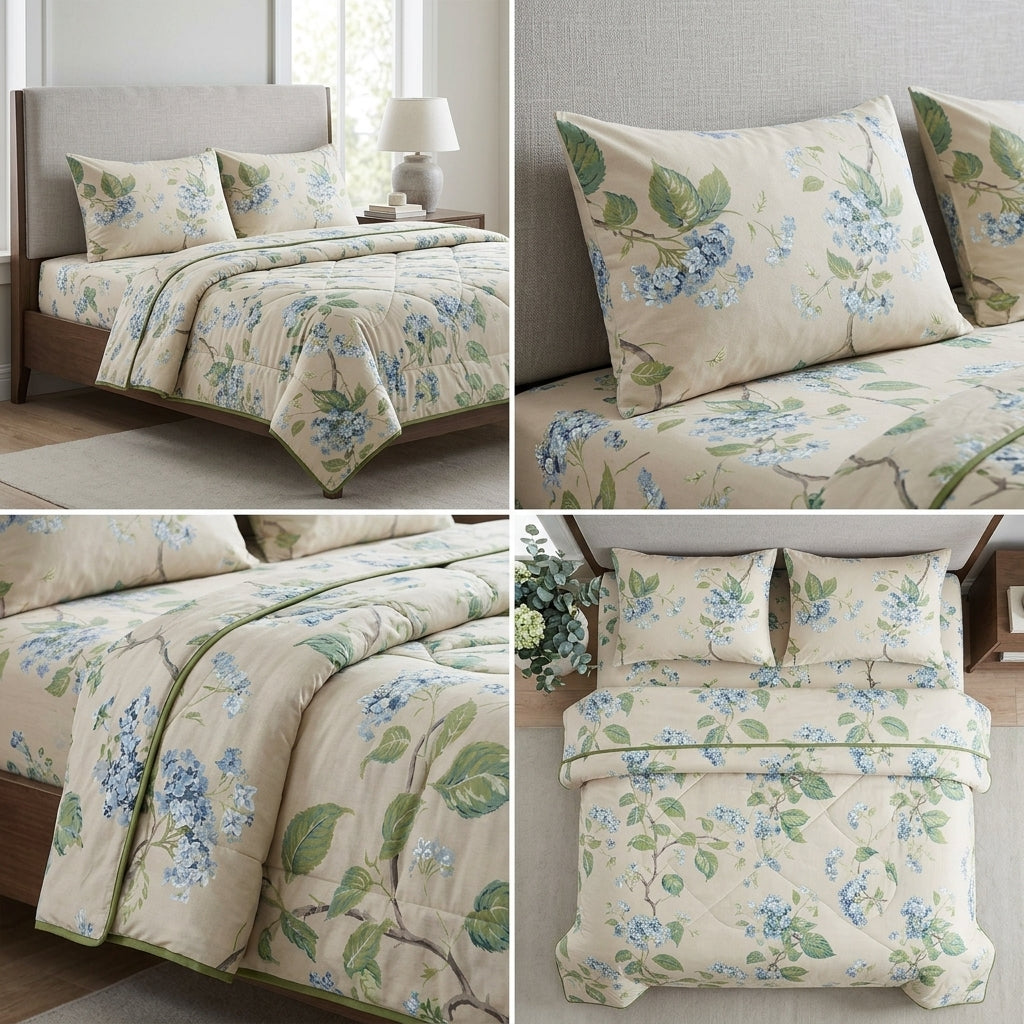 Vintage Floral dohar  Set with Bedsheet & Pillow Covers