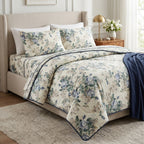 Vintage Floral dohar  Set with Bedsheet & Pillow Covers