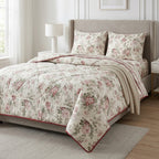 Vintage Floral dohar  Set with Bedsheet & Pillow Covers