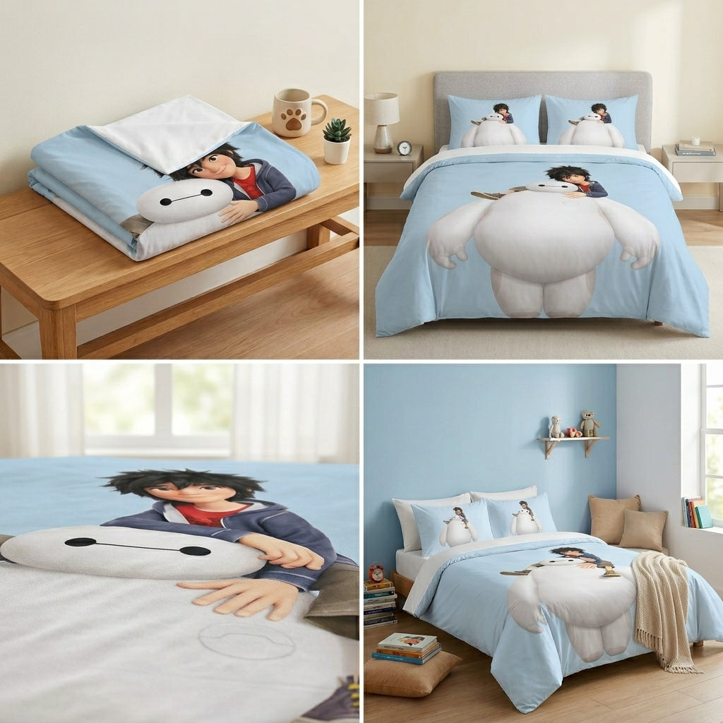 Kids Digital Printed Bedsheet Set – King Size (108 x 108 Inches)