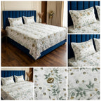 Premium  120 by 120 inch Super King Bedsheet Set – Jumbo Size | 100% Cotton Comfort