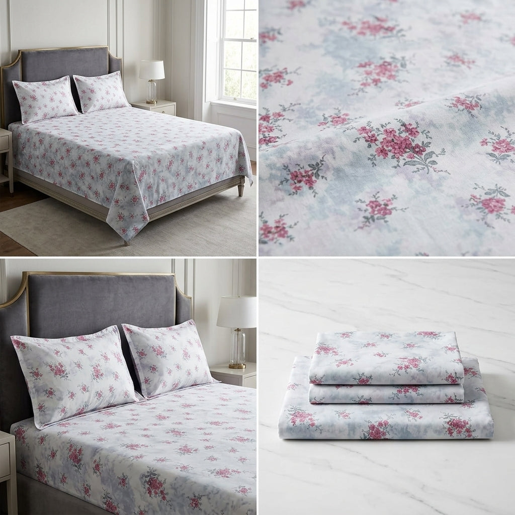 Premium  120 by 120 inch Super King Bedsheet Set – Jumbo Size | 100% Cotton Comfort
