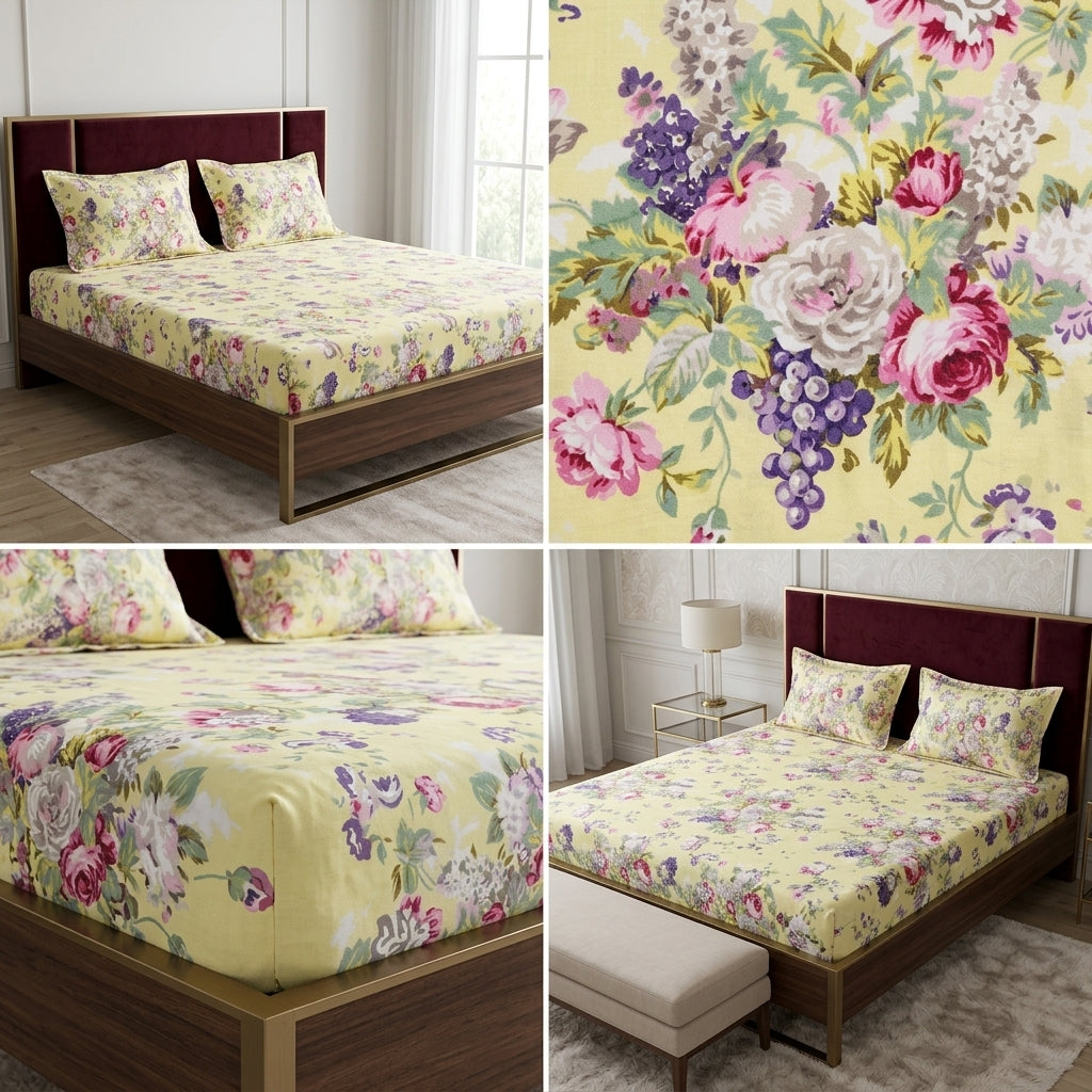 Fitted Bedsheets Pure Cotton 108 BY 108 Inch