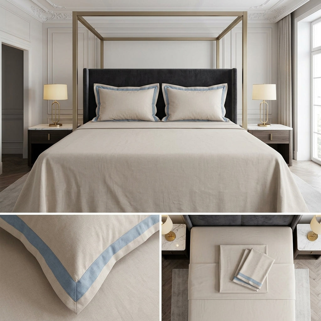Luxury 500 TC Double Bedsheet Set – 100% Cotton Premium Collection