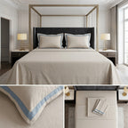 Luxury 500 TC Double Bedsheet Set – 100% Cotton Premium Collection
