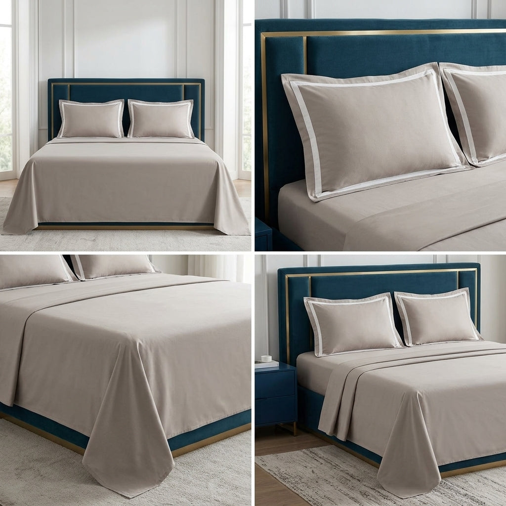 Luxury 500 TC Double Bedsheet Set – 100% Cotton Premium Collection