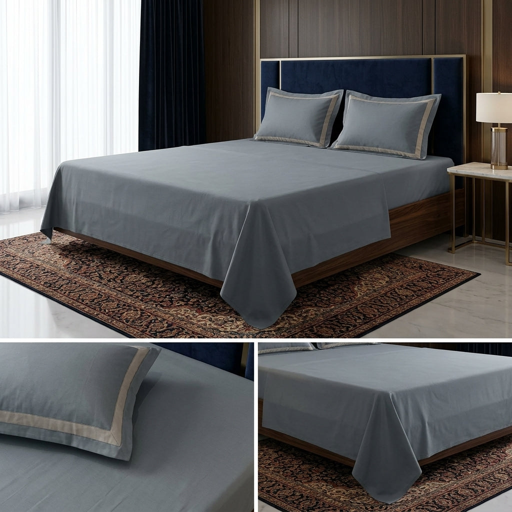 Luxury 500 TC Double Bedsheet Set – 100% Cotton Premium Collection