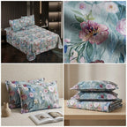 Cotton Printed Flat Bedsheet Set with 2 Pillow Covers