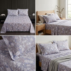 Cotton Printed Flat Bedsheet Set with 2 Pillow Covers