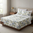 English Bedsheet With Lace Pillow Covers (108 * 108)