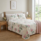 English Bedsheet With Lace Pillow Covers (108 * 108)