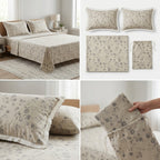 Premium Cottlin Bedsheet Set – Cotton & Linen Yarn Blend | King Size | 3 Piece Set