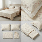Premium Cottlin Bedsheet Set – Cotton & Linen Yarn Blend | King Size | 3 Piece Set