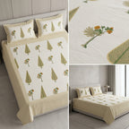 Block Print Bedsheet Set (108 x 108 inches) with 2 Pillow Covers Product Code :- 55B106RKEH