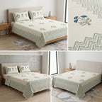 Block Print Bedsheet Set (108 x 108 inches) with 2 Pillow Covers Product Code :- 55B106RKEH
