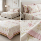 350 Thread Count Pure Cotton Floral Bedsheet Set King size