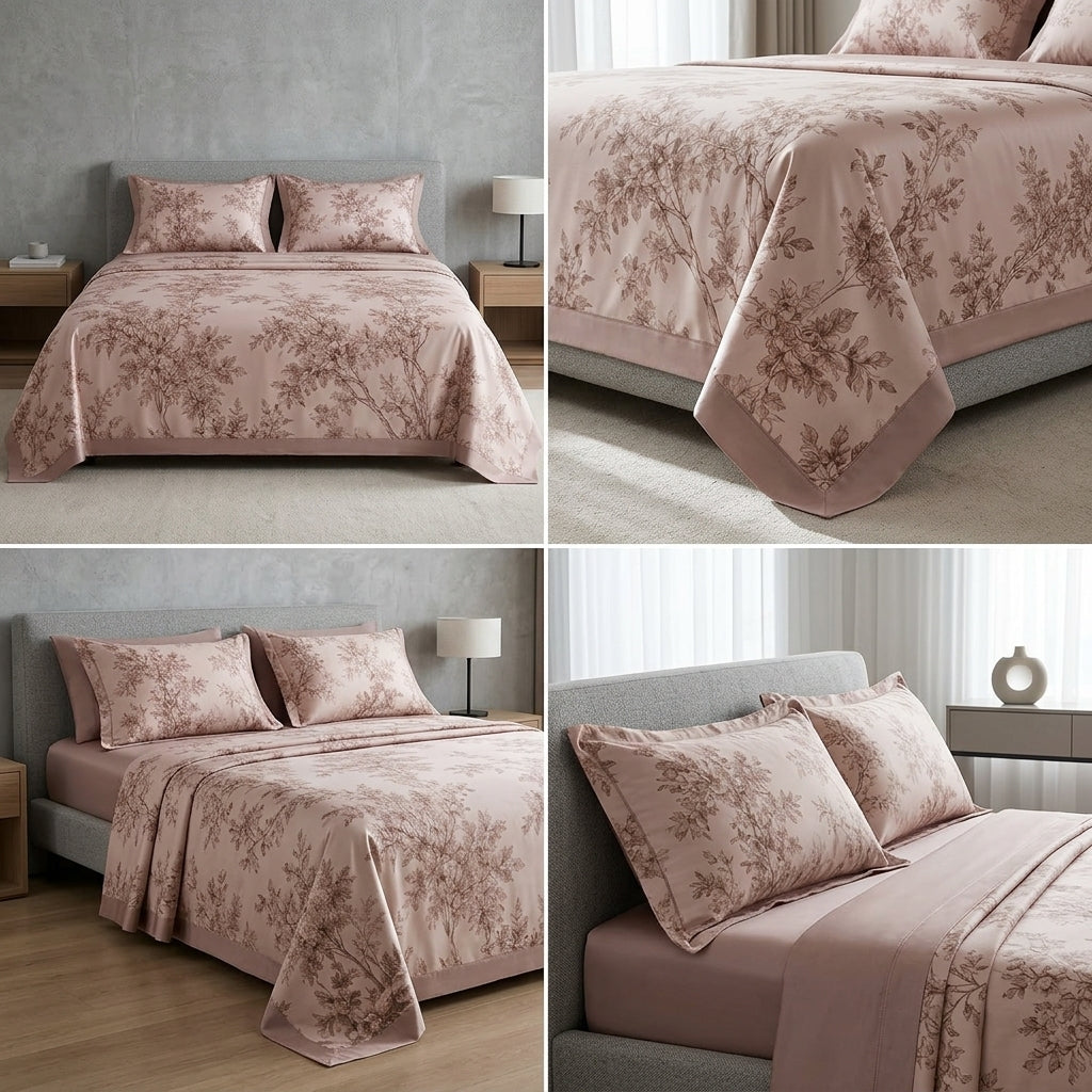 350 Thread Count Pure Cotton Floral Bedsheet Set King size