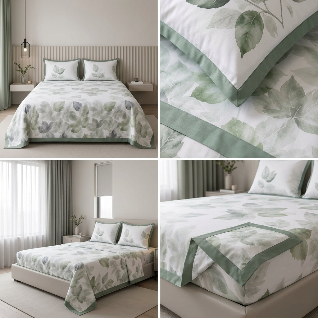 350 Thread Count Pure Cotton Floral Bedsheet Set King size