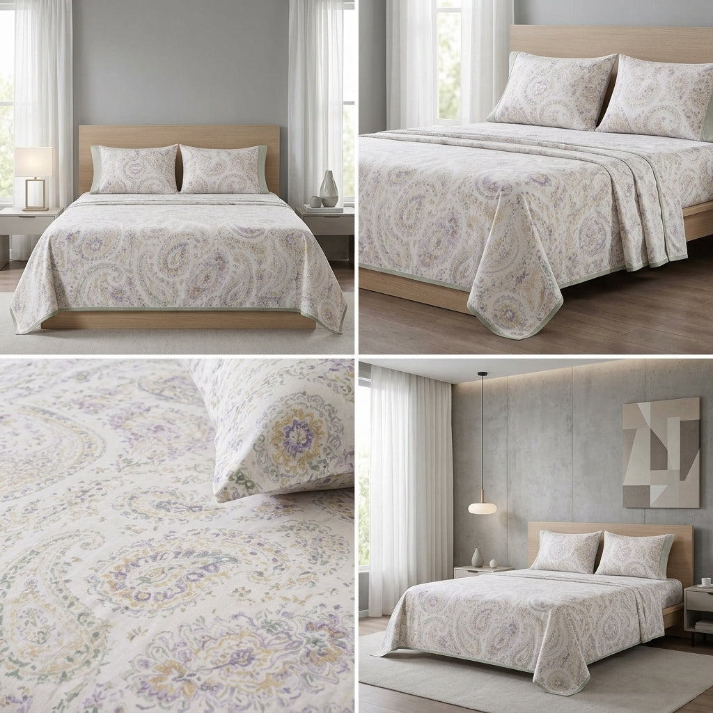 350 Thread Count Pure Cotton Floral Bedsheet Set King size
