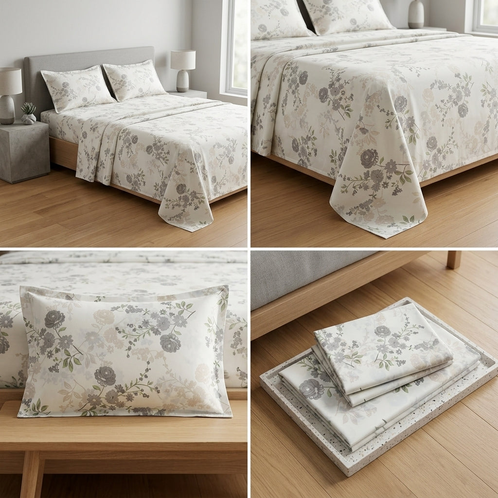 Premium Jumbo Bedsheet – 120 x 120 Inches | Super King 100 % Pure Cotton Size Product Code :- 55B138RKEH