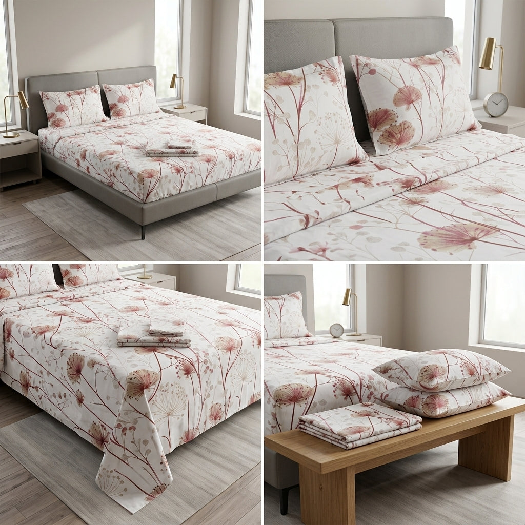 Premium Jumbo Bedsheet – 120 x 120 Inches | Super King 100 % Pure Cotton Size Product Code :- 55B138RKEH