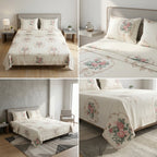 Premium Jumbo Bedsheet – 120 x 120 Inches | Super King 100 % Pure Cotton Size Product Code :- 55B138RKEH