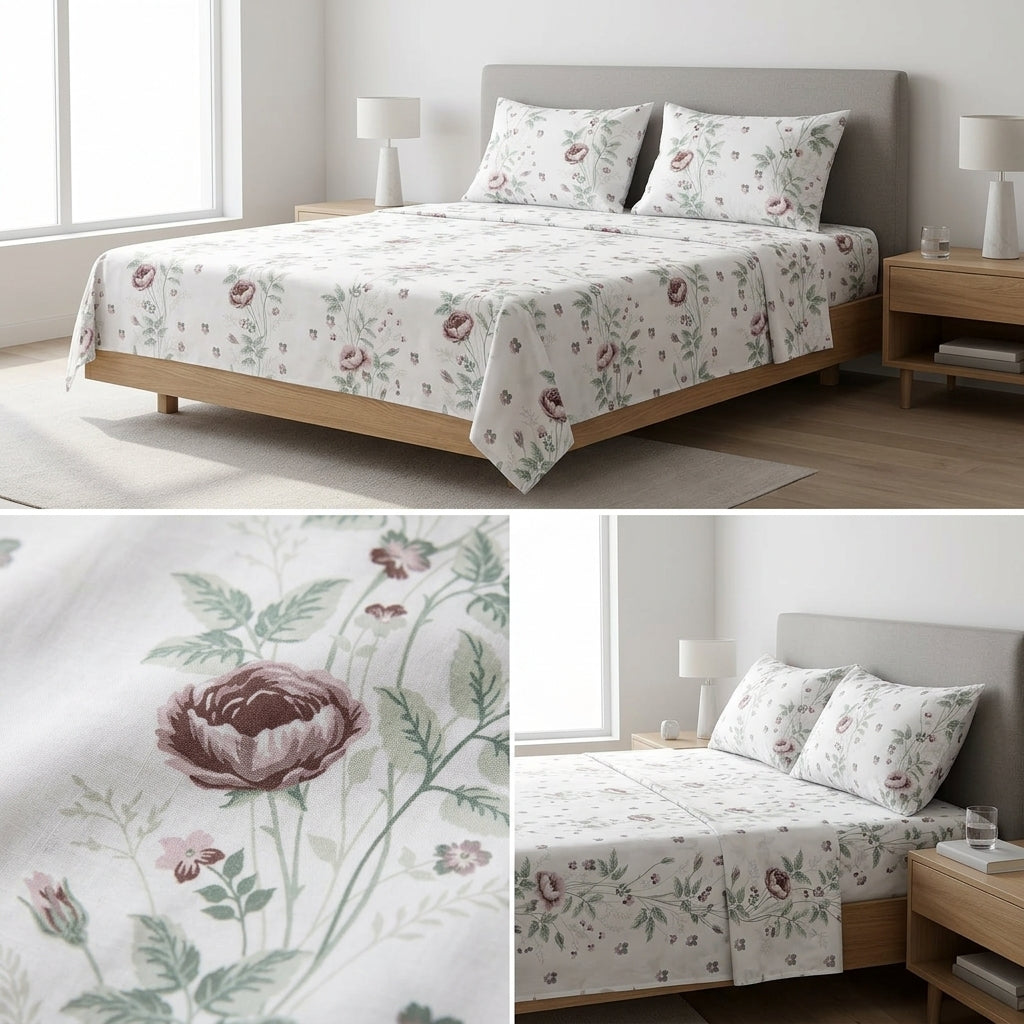 Premium Jumbo Bedsheet – 120 x 120 Inches | Super King 100 % Pure Cotton Size Product Code :- 55B138RKEH